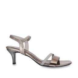 Mochi Women's Gun Metal Ankle Strap Stilettos-image-30