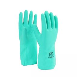 Mallcom Flock Lined Seamless Nitrile Gloves Green Size 9, NF153G (Pack of 1 Pair)-22