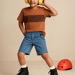 TALES & STORIES Boys Solid Bermuda Shorts-image-2