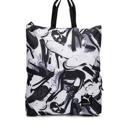 Puma Unisex White & Black Academy II Printed Backpack-30