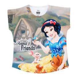 Disney by Wear Your Mind Girls Grey Disney Princess Printed Top-image-10