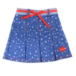 Cutecumber Kids Blue Printed Skirt-picture-2