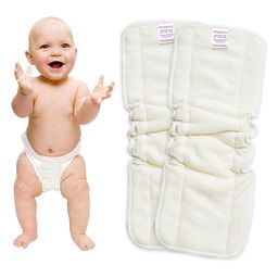 Bembika 5 Layer Bamboo Terry Nappy Inserts Pack of 2 - White-25