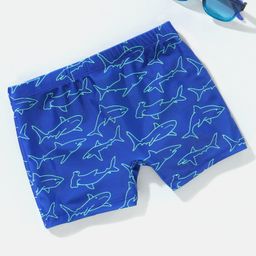 Babyhug Swimming Trunk Shark Print - Navy Blue-image-41