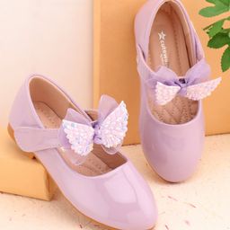 Cute Walk by Babyhug Ballerina With Velcro Closure & Bow Applique - Purple-image-5