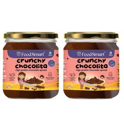 Feed Smart Crunchy Chocolita | Chocolate Spread | High Protein | No Refined Sugar | Gluten-Free | With Cashews & Hazelnut Butter | Natural Ingredients | 350g | Pack of 2-image-18