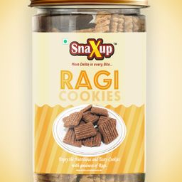 SnaXup Ragi Cookies Organic & Vegan 100% Natural & Preservatives Free - 250g-24