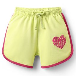 Pine Kids Looper Knit Shorts With Text Print - Limegreen-image-67