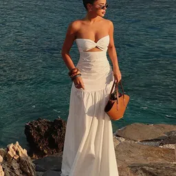 bebe Strapless Maxi Dress-image-16