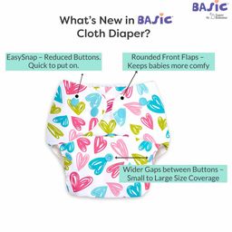 SuperBottoms BASIC Reusable Cloth Diaper for babies 3m-3Years Freesize Adjustable, Washable and Reusable Pack of 3 image 2
