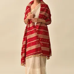 JAYPORE Women Geometric Woven Design Shawl-image-28