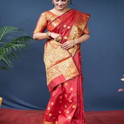 HERE&NOW Ethnic Motifs Zari Pure Silk Saree-picture-38
