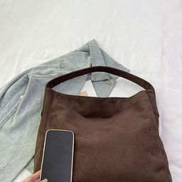 StyleCast x Revolte Suede Half Moon Tote Bag-39