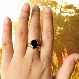 GenZcomplex Gold-Plated Brass Garnet Finger Ring-picture-0