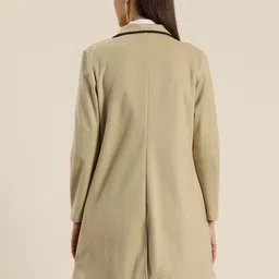 Qurvii Suede Open Front Longline Overcoat image 4