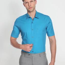 Arrow Blue Cotton Regular Fit Shirt-picture-47