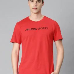ALCIS Red Regular Fit Printed Sports T-Shirt-picture-8