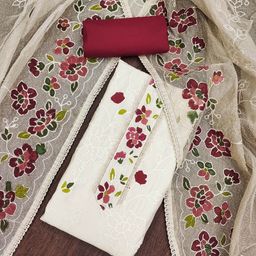 KALINI Printed Pure Silk Unstitched Dress Material-image-22
