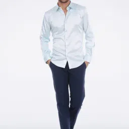 Basics Aqua Slim Fit Formal Shirt-image-41