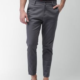 HIGHLANDER Men Grey Tapered Fit Chinos-image-9