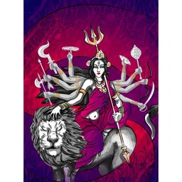 Inephos Red And Blue Religious Canvas Wall Art-image-18