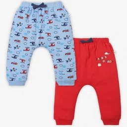 Ed-a-Mamma Baby Infants Boys Pack Of 2 Printed Cotton Joggers-picture-56