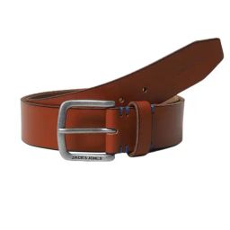 Jack & Jones Brown Leather Casual Belt for Men-image-6