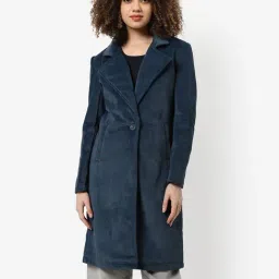 Campus Sutra Navy Regular Fit Long Coat-image-64