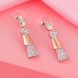 Estele Rose Gold-Plated Astonishing Design Dangler Earrings-22