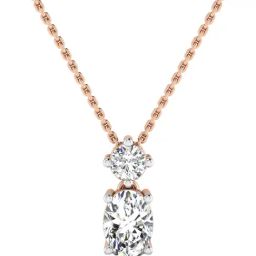 SHINE ETERNAL Lab Grown Diamond 14k (585) Rose Gold Pendant for Women-image-72