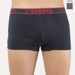 Sporto by Macho Pack Of 3 Combed Cotton Short Trunks-picture-32