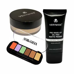 VERYMISS Set Of 3 Loose Powder- Concealer & Pre Makeup Oil Free Matte Primer-picture-30