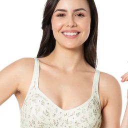 Amante Cream Cotton Floral Print Full Coverage Bra-picture-19