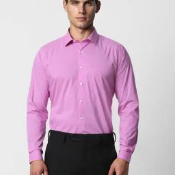 Van Heusen Pink Slim Fit Striped Shirt-image-58