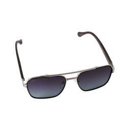 QUE UNIVERSE Men Grey UV Protected Lens Metal Edge Sunglasses-picture-28