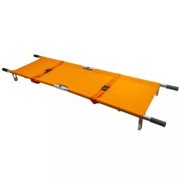 Florix Nation Double Fold Stretcher 110 Kg Load Capacity with Carry Bag Anti-Fungus, Orange-17