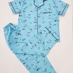 Freesia Array Unisex Kids Printed Night suit-image-68