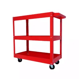 Fulcrum 3 Tray Tool Trolley JS-19 with Rubber Mats and 3" Caster Wheel-14