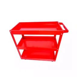 Fulcrum 3 Tray Tool Trolley JS-19 with Rubber Mats and 3" Caster Wheel image 2