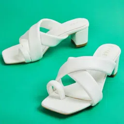 Code by Lifestyle Women's White Toe Ring Sandals-image-32