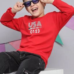 Monte Carlo Kids Red Printed Full Sleeves Sweatshirt-image-79