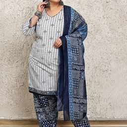 Rajnandini Women Floral Printed Regular Kurti with Salwar & With Dupatta-image-70