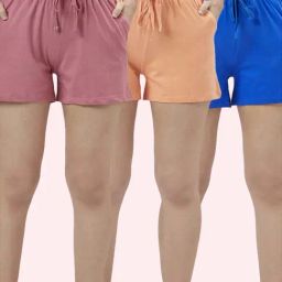 Dreamz by Pantaloons Pink Peach Cotton Shorts-image-75