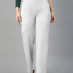 Metronaut Women Relaxed Loose Fit High-Rise Trousers-picture-0