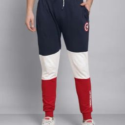 Free Authority Captain America Printed Regular Fit Joggers-image-88