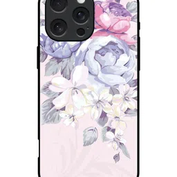 QRIOH Floral Printed iPhone 16 Pro Back Case Mobile Accessories-25