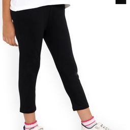 TotzTouch Girls Pack Of 2 Mid Rise Cotton Capri Leggings-image-58