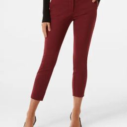 Forever New Maroon Slim Fit Mid Rise Pants-image-10
