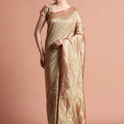 SHADOW & SAINING Subtle Sophistication Woven Design Zari Banarasi Saree-image-56