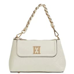 Elle Off White Textured Medium Handbag-picture-45